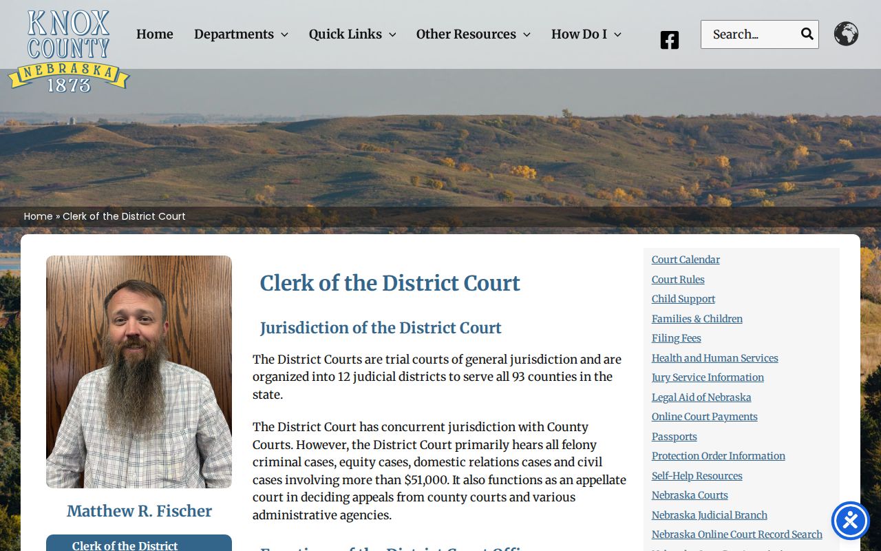 Knox County arrest warrant search District Court clerk records