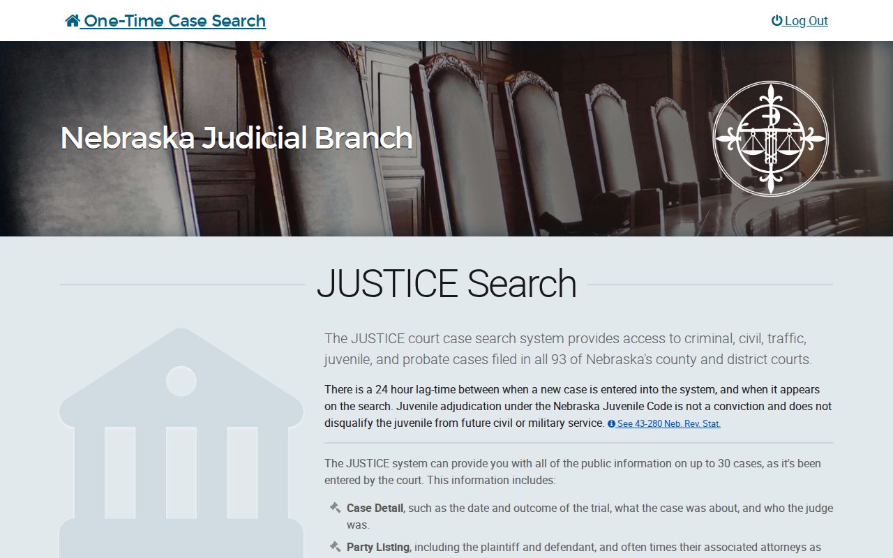 Knox County warrant lookup JUSTICE search controls