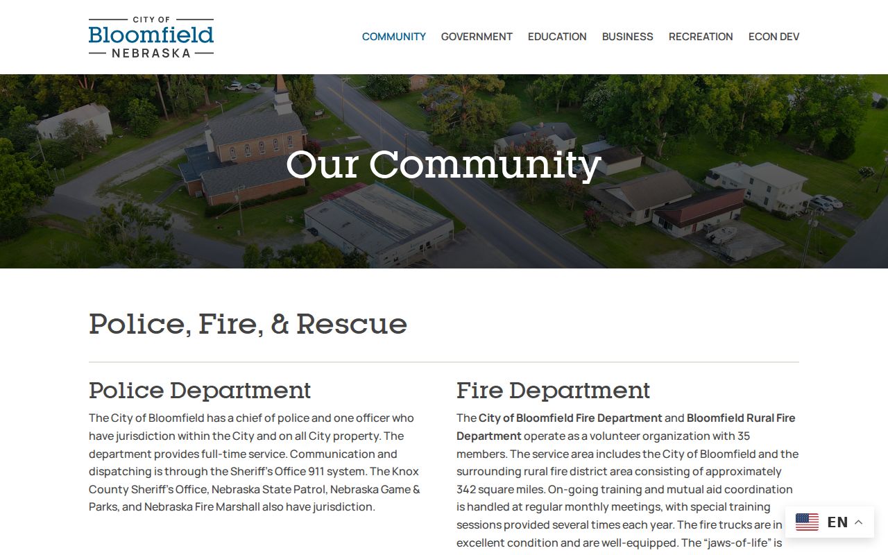 Knox County Bloomfield warrant records police and city building