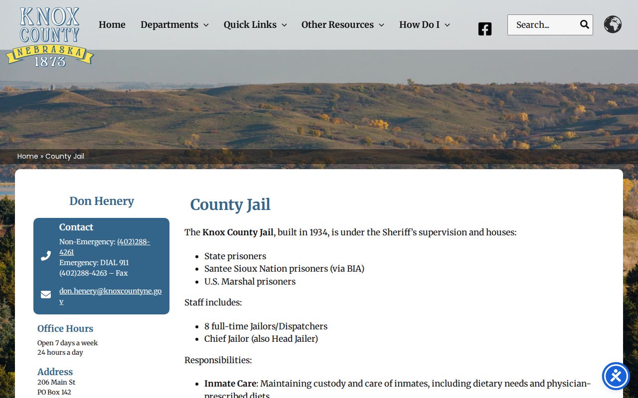 Knox County warrant records jail and custody information
